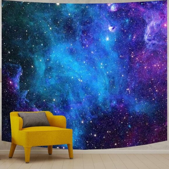 Other - Extra Large Galaxy Space Tapestry for Bedroom Aesthetic 118'' X 98'' Blue Starry
